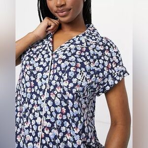 Lauren Ralph Lauren Floral Button up Pajamas Top M